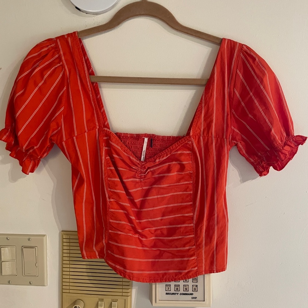 Free People Striped Crop Top